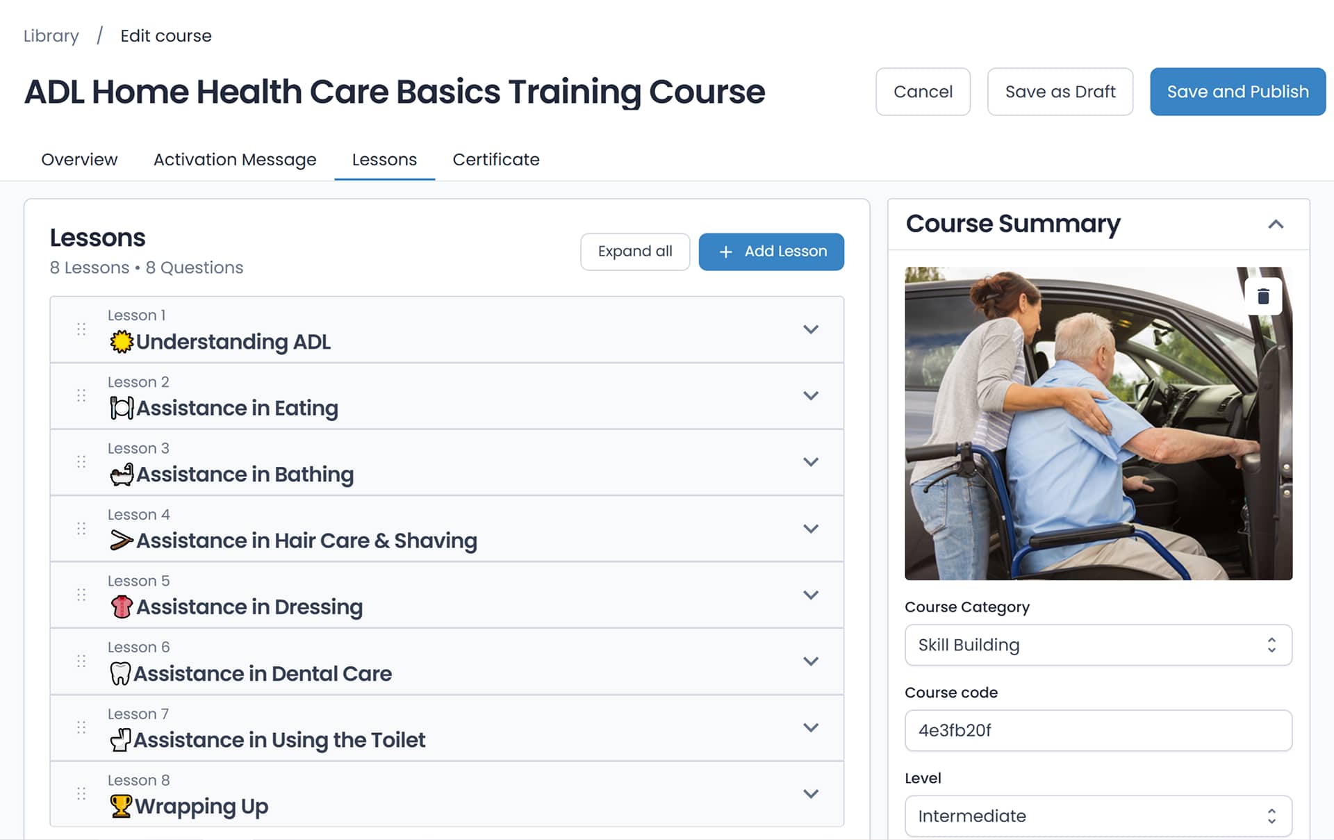 AI Course creation and editor experience